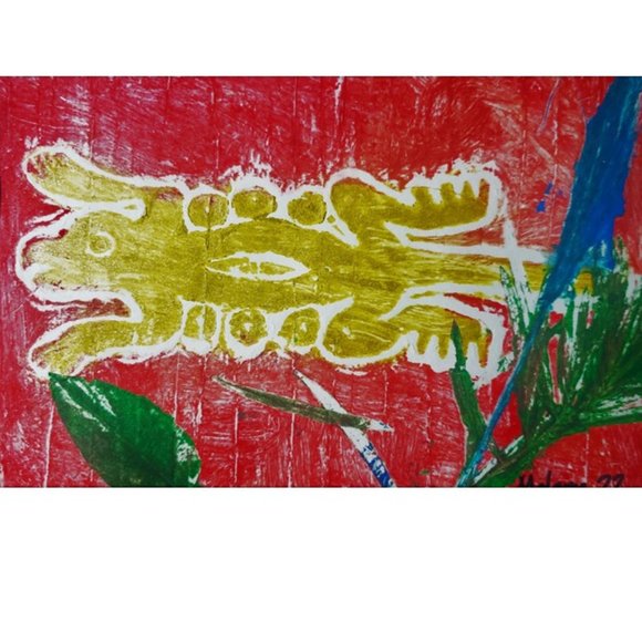 Lizard Monoprint - Picture 2 of 5